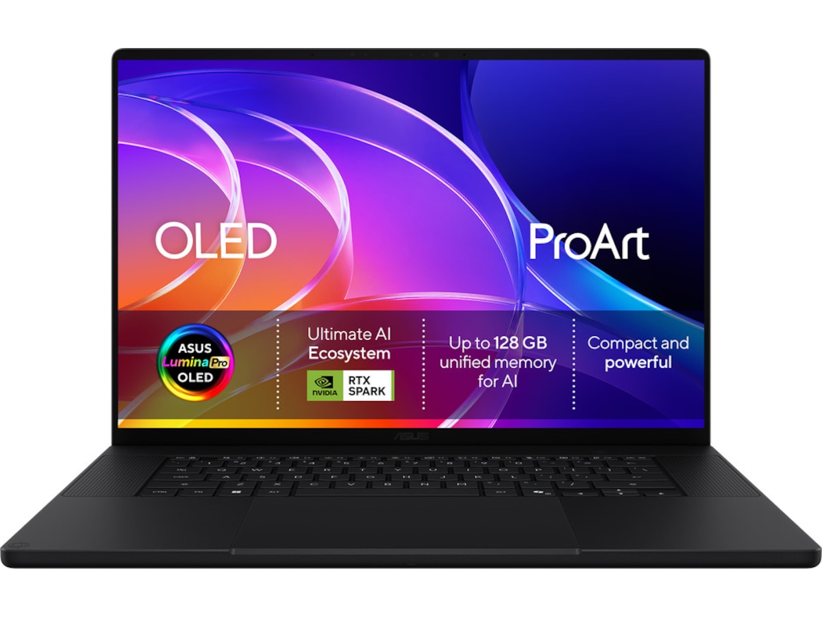 Produktbild för ASUS ProArt P16 16" OLED - NVIDIA Blackwell RTX - RTX Spark N1X - 32GB - 1TB SSD - Windows 11 Pro