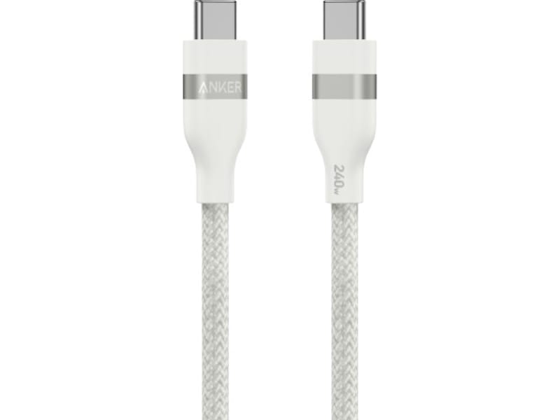 Produktbild för Anker 240W USB-C flätad kabel - 1,8m - Vit