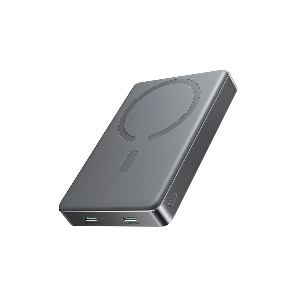 Produktbild för SiGN Ultratunn Magnetisk Powerbank - 10 000mAh - 22.5W - Grå