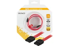 Produktbild för Deltaco SATA/SAS-kabel, rak-rak 0,5m