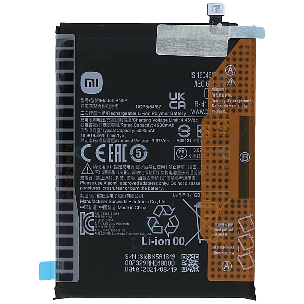 Produktbild för Xiaomi Redmi Note 10 5G - Batteribyte