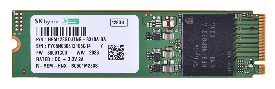 Produktbild för Hynix 128GB M.2 M-Key 2280 (NVMe) - Renoverad produkt
