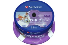 Produktbild för Verbatim DVD+R Double Layer 8X 8,5GB 25pack
