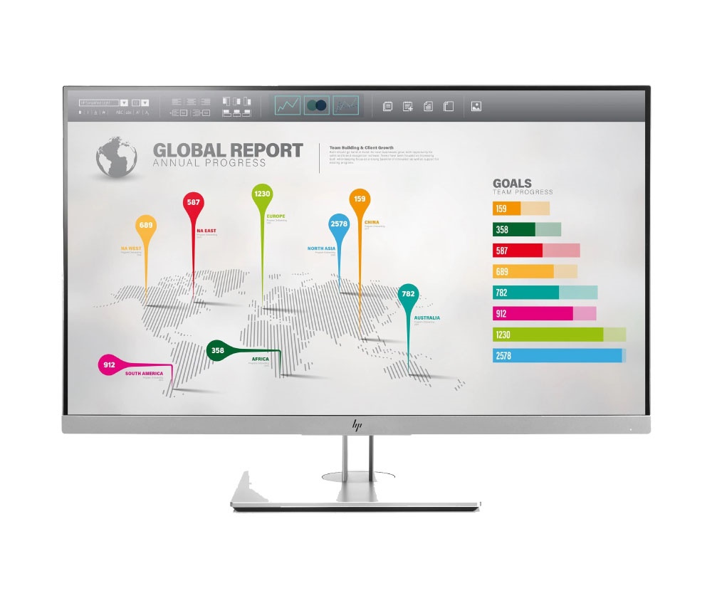 Produktbild för HP EliteDisplay E273q (1FH52AA) - 27" - 2560 x 1440 - Grade B