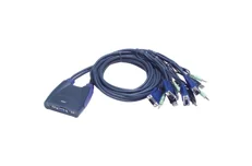 Produktbild för Aten 4 port KVM - VGA, USB och ljud
