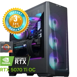Produktbild för Gamer God Tyr V5 - RTX 5070 Ti OC - Ryzen 7 9700X - 32GB - 2TB SSD - Win 11 Home