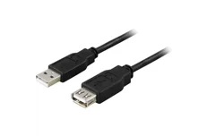 Produktbild för Deltaco USB 2.0 kabel Typ A ha - Typ A ho - 5m - Svart