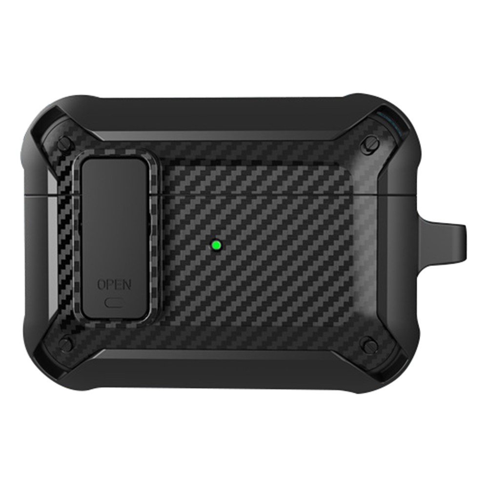 Produktbild för Apple AirPods Pro Gen 2 Carbon Fiber Texture Case - Black