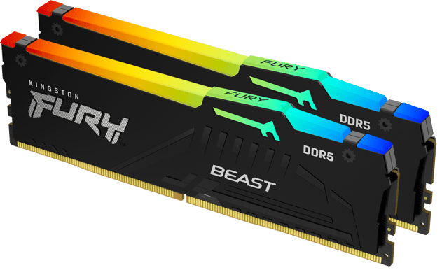 Produktbild för Kingston FURY Beast RGB - 64GB (2x32GB) - DDR5 - 6000MHz - CL36