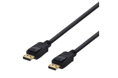 Produktbild för Deltaco DisplayPort kabel - 2m - 4K 75Hz - Svart