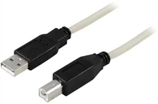 Produktbild för Deltaco USB 2.0 kabel Typ A hane - Typ B hane - 0,5m