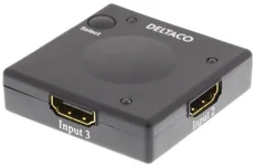 Produktbild för Deltaco HDMI-switch - Automatisk - 3 till 1 - 1080p - Svart