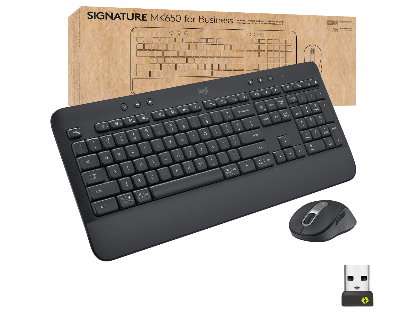 Produktbild för Logitech Signature MK650 Combo for Business (graphite)
