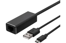 Produktbild för Deltaco Ethernet-adapter till ChromeCast - USB - RJ45 - Svart