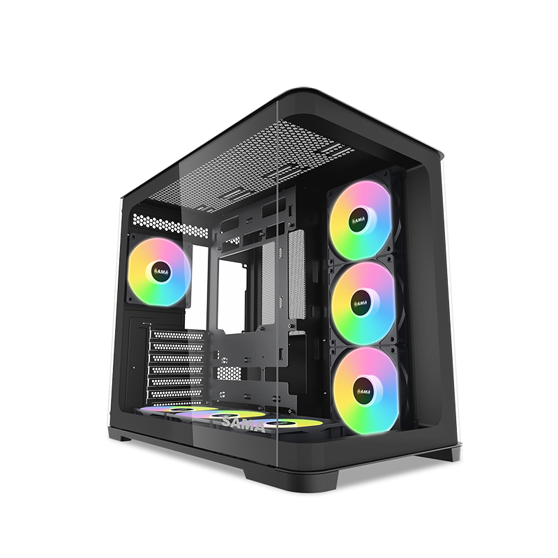 Produktbild för SAMA V60 Mid-tower Case - Svart