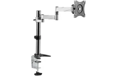 Produktbild för iiglo Pole Single Monitor Arm - Silver - 13-34" - C-klämma