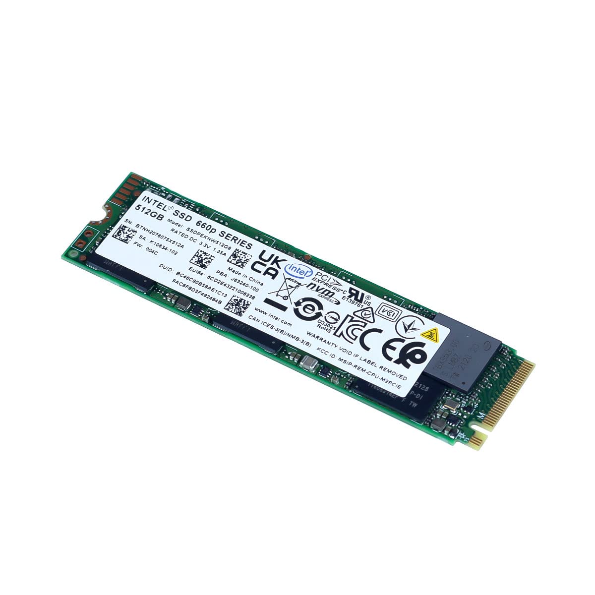 Produktbild för Intel 660p Series 512GB M.2 2280 - Renoverad produkt