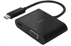 Produktbild för Belkin USB-C till VGA adapter + Laddning 60W - Svart