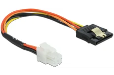 Produktbild för DeLock Cable P4 male > SATA 15 pin - 20 cm