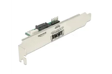 Produktbild för DeLock 1xeSATA till 1xSATA-port på PCI-täckplåt, SATA 6Gb/s