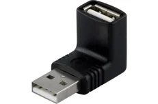 Produktbild för Deltaco adapter, USB A ha - A ho, vinklad