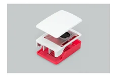 Produktbild för Raspberry Pi 5 Skal - Vit/Röd