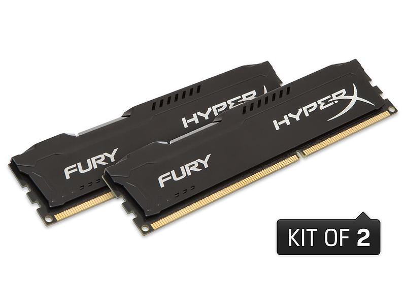 Produktbild för Kingston FURY Black 8GB (2 x 4GB) 1600MHz DDR3 - Renoverad del
