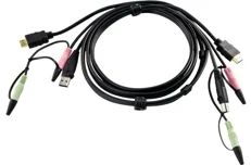 Produktbild för Aten KVM-kablage - HDMI, USB och Audio - 1,8m