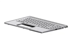 Produktbild för HP Top cover with Backlit keyboard, no fingerprint reader, natural silver