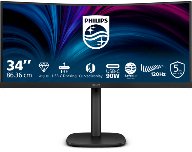 Produktbild för Philips 34" Curved - 3440x1440 - VA - 120Hz