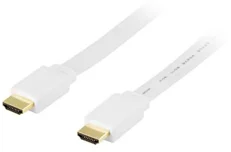 Produktbild för Deltaco HDMI-kabel - ha-ha - Flat - Vit - 10m