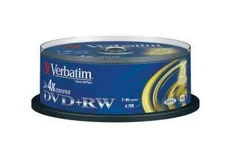 Produktbild för Verbatim DVD+RW 4,7GB 4X 25-P SPINDEL
