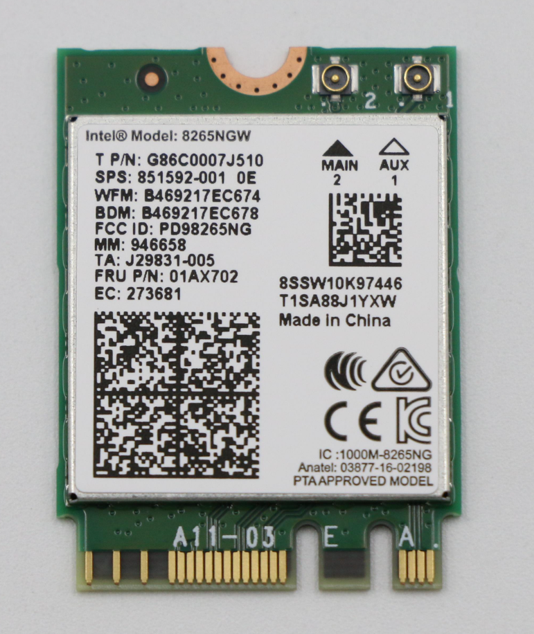 Produktbild för Lenovo Trådlös CMB IN 8265 VPRO