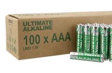 Produktbild för Deltaco Ultimate Alkaline AAA battery Nordic Swan Ecolabel 100pack